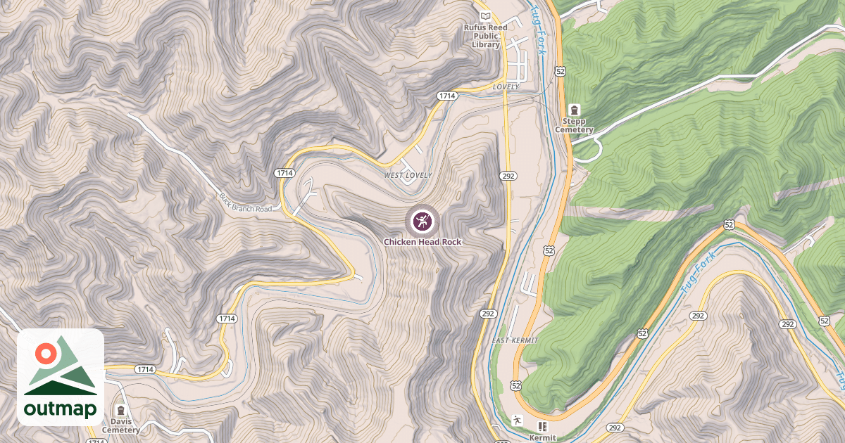 Map of Chicken Head Rock