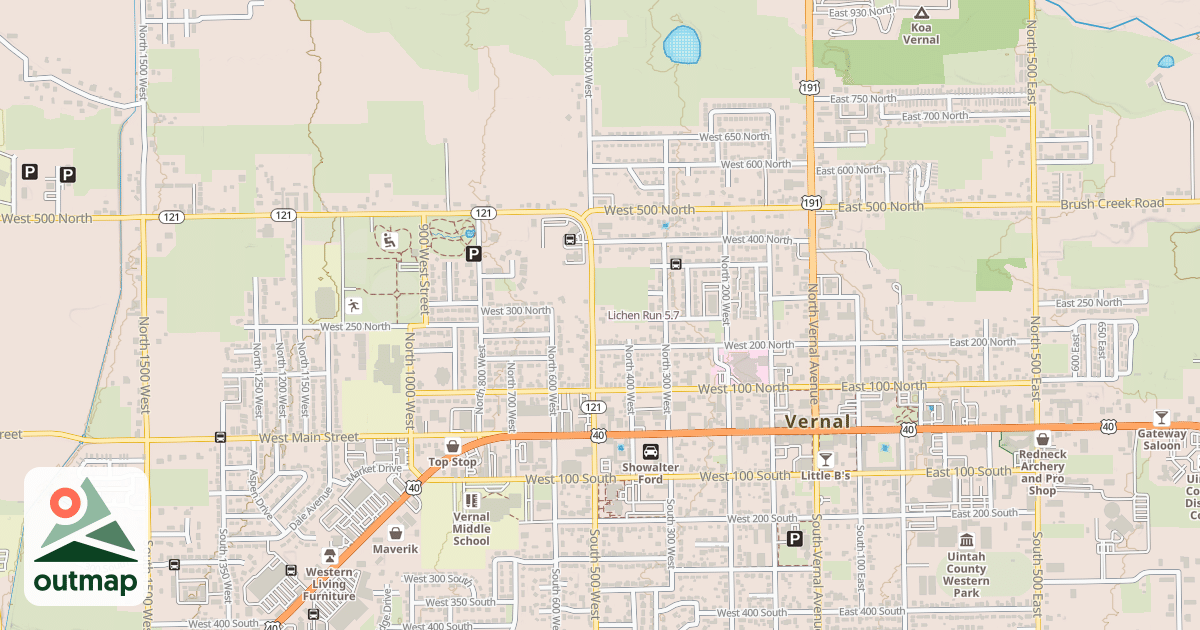Map of Lichen Run