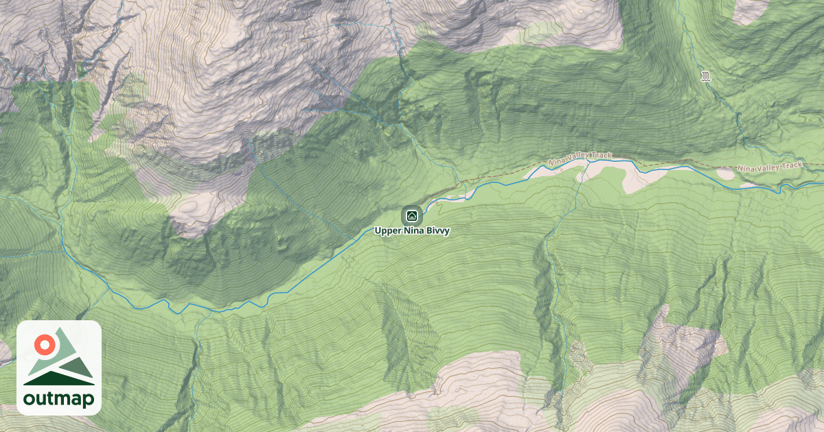 Map of Upper Nina Bivvy