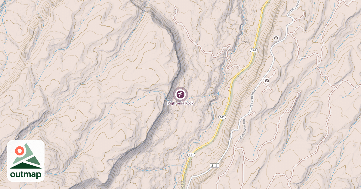 Map of Rightonia Rock