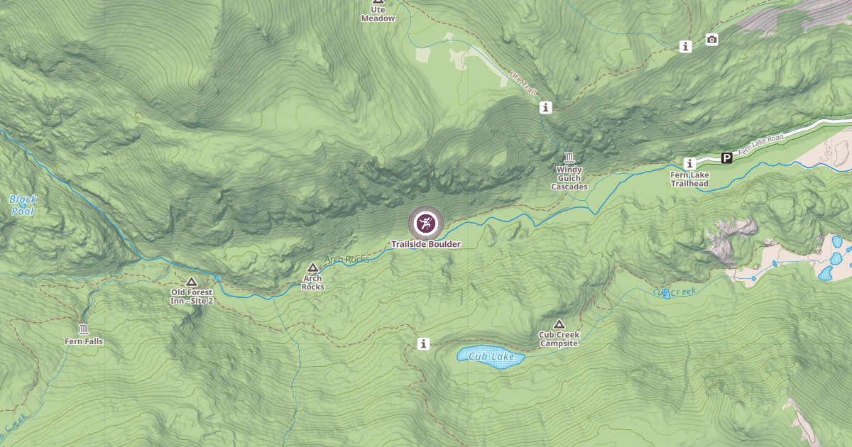 Map preview of Trailside Boulder