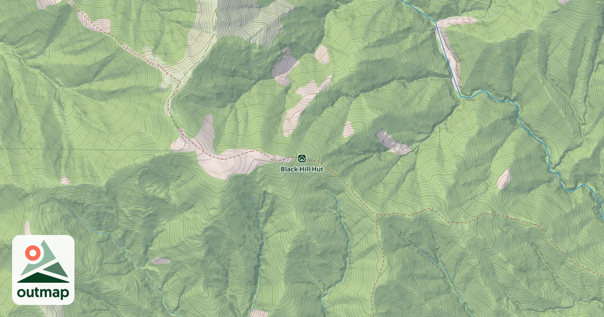 Map of Black Hill Hut