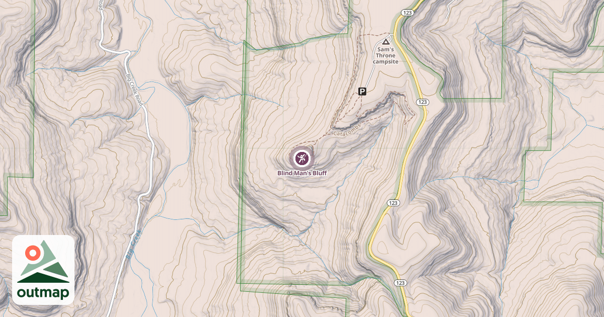 Map of Blind Man's Bluff