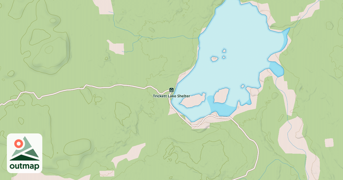 Map of Trickett Lake Shelter
