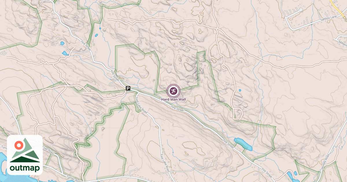 Map of Hard Man Wall