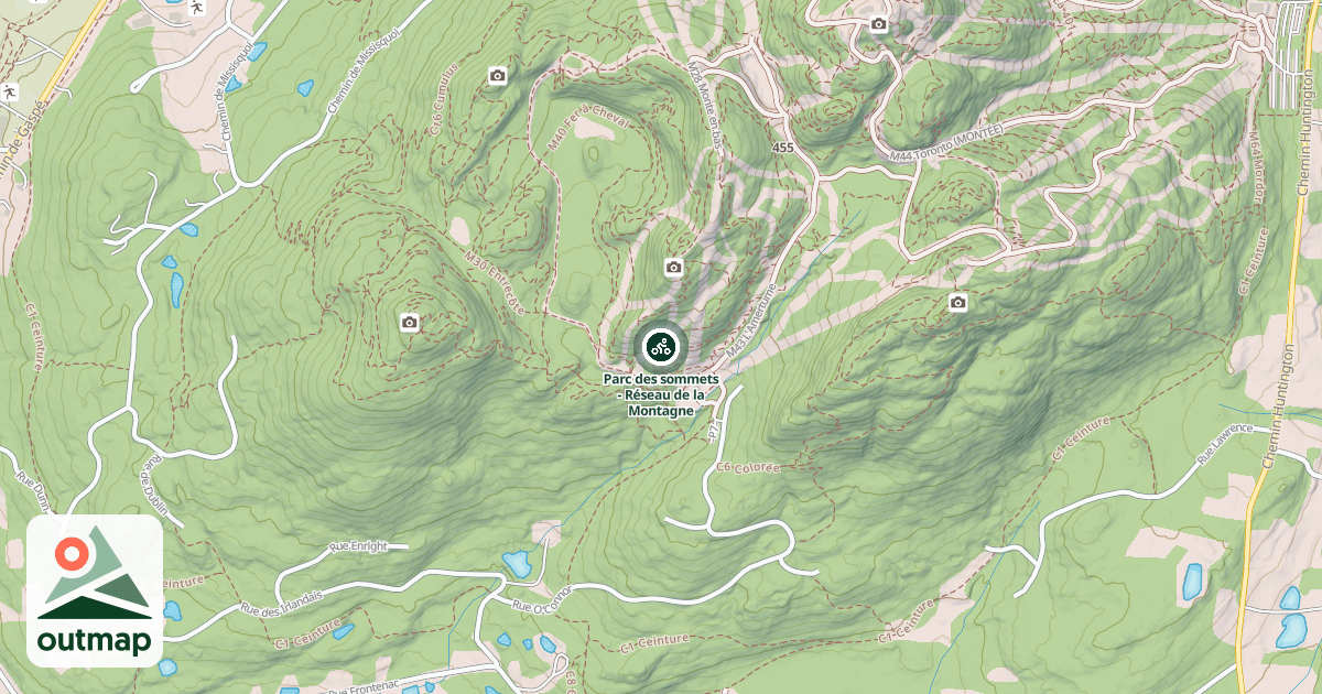 Map of Parc des sommets - Réseau de la Montagne