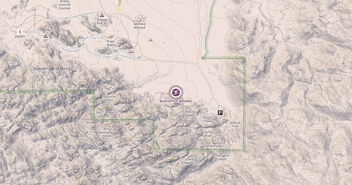 Map preview of Boortemus Boulder