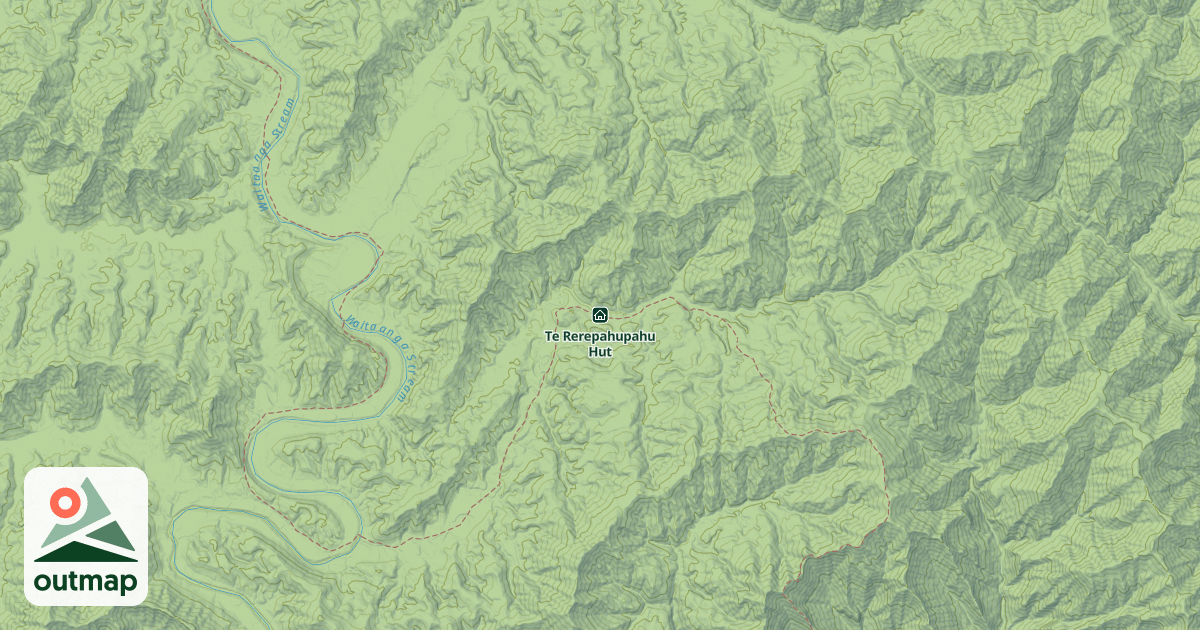 Map of Te Rerepahupahu Hut