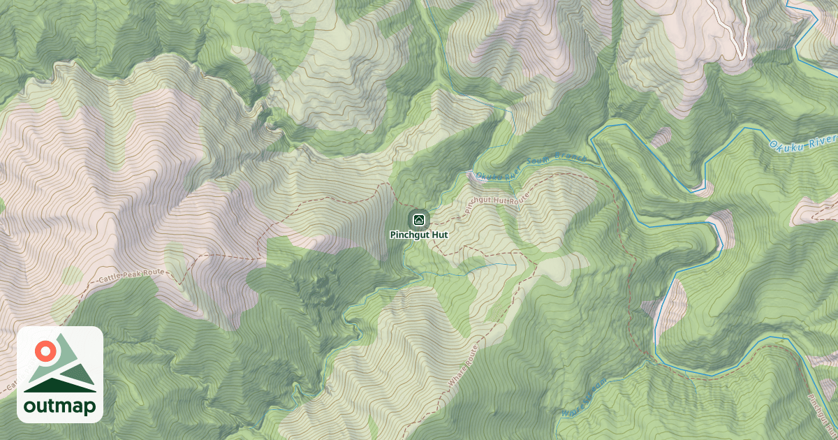 Map of Pinchgut Hut