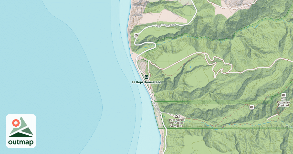 Map of Te Kopi Homestead