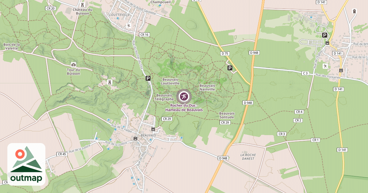Map of Rocher du Duc - Hameau de Beauvais