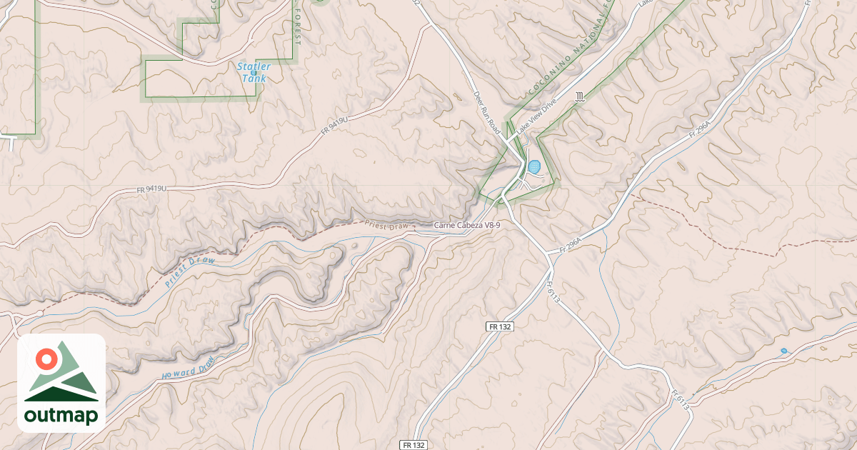 Map of Carne Cabeza