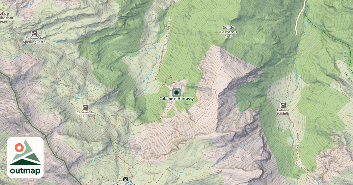 Map of Cabane d'Hortassy