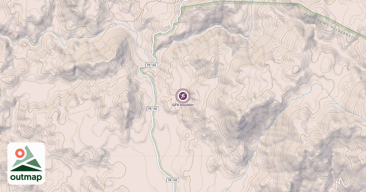 Map of GFK boulder