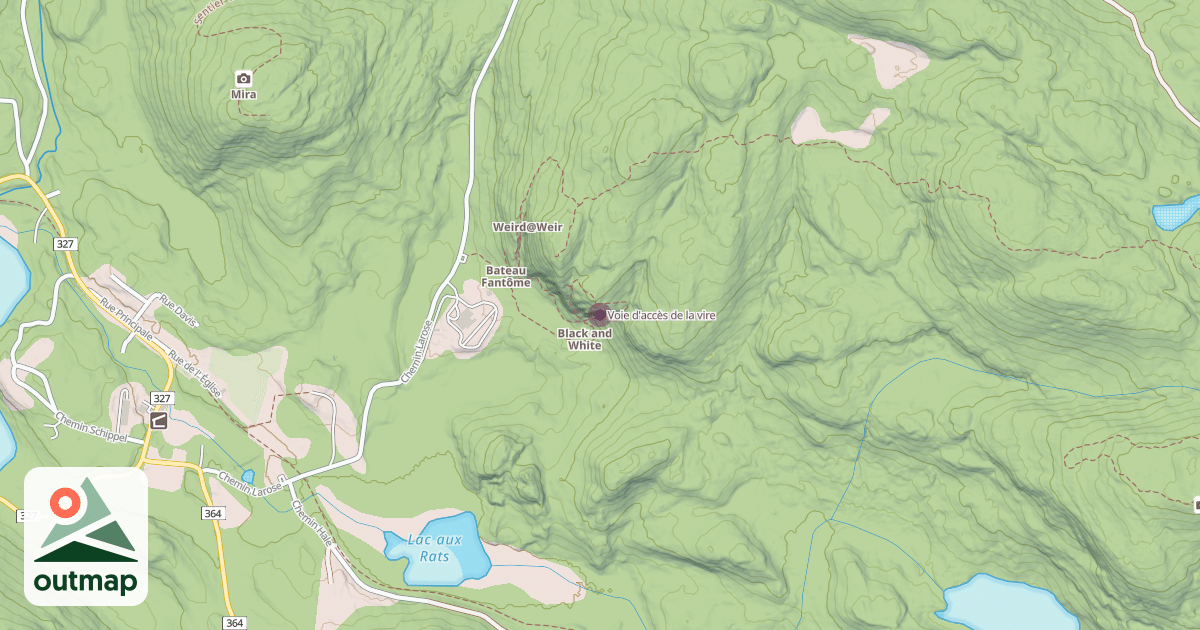 Map of Voie d'accès de la vire