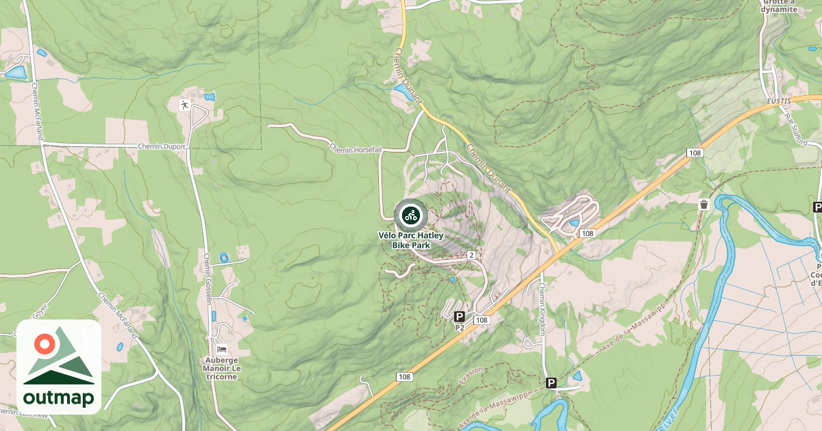 Map of Vélo Parc Hatley Bike Park