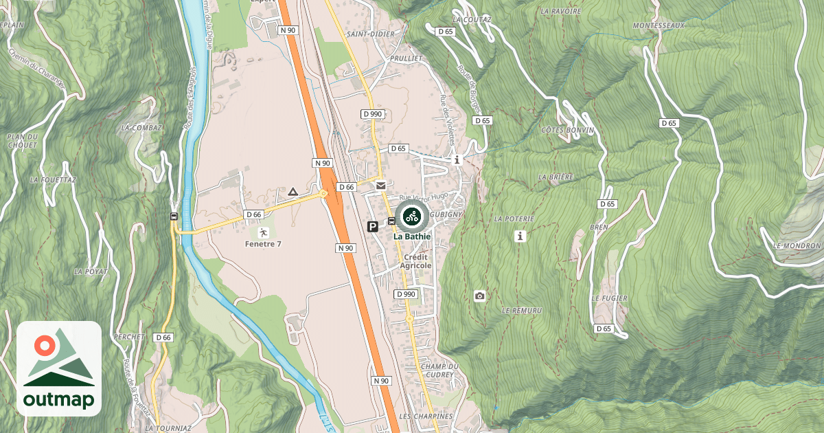 Map of La Bathie