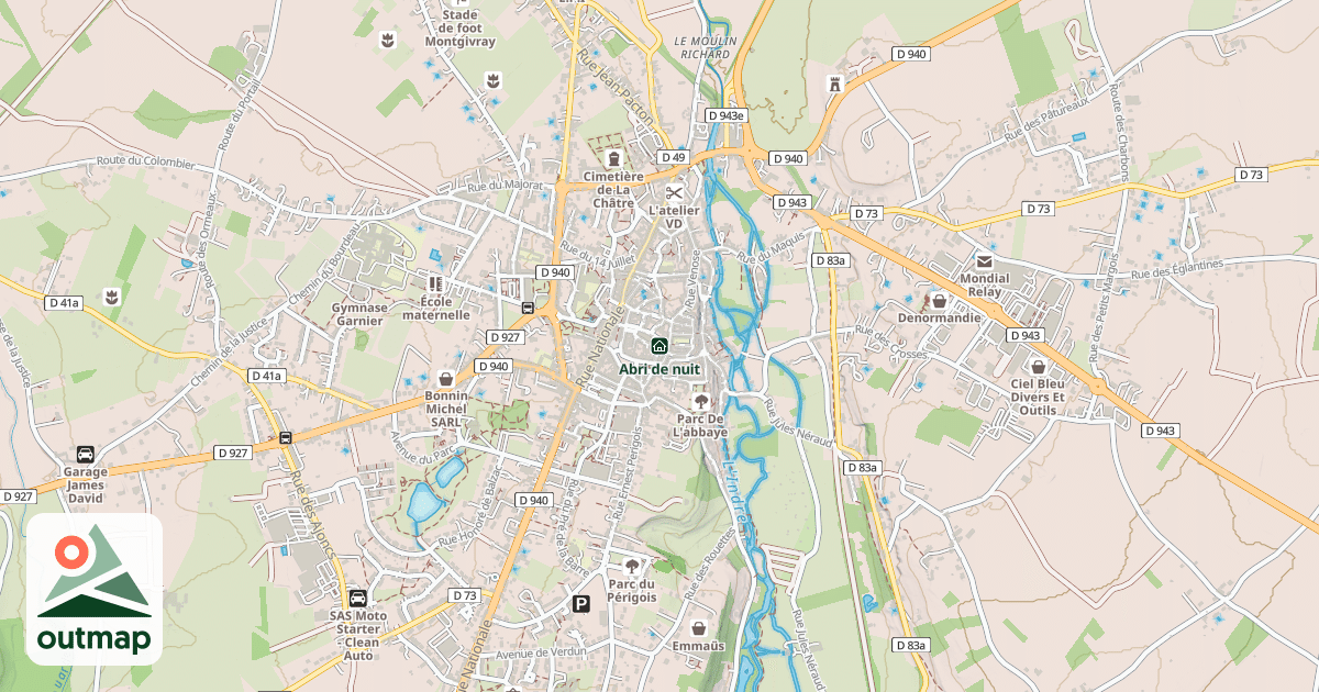 Map of Abri de nuit