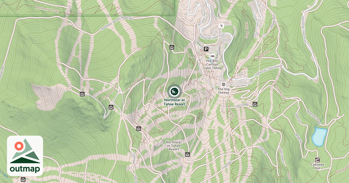 Map of Northstar at Tahoe Resort