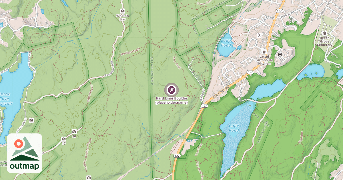 Map of Hard Lines Boulder (placeholder name)