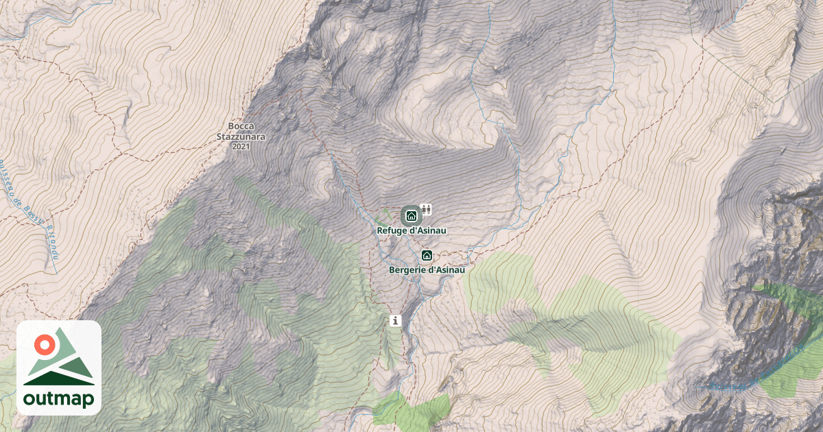 Map of Refuge d'Asinau