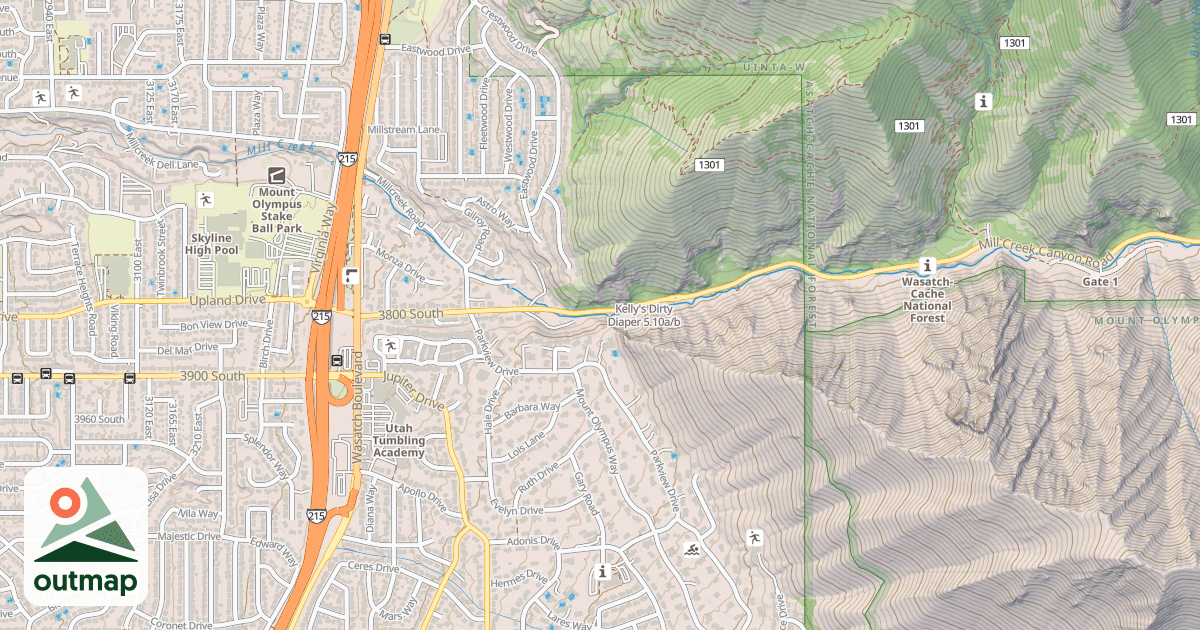 Map of Kelly's Dirty Diaper