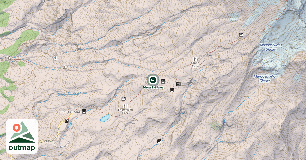 Map of Tūroa Ski Area