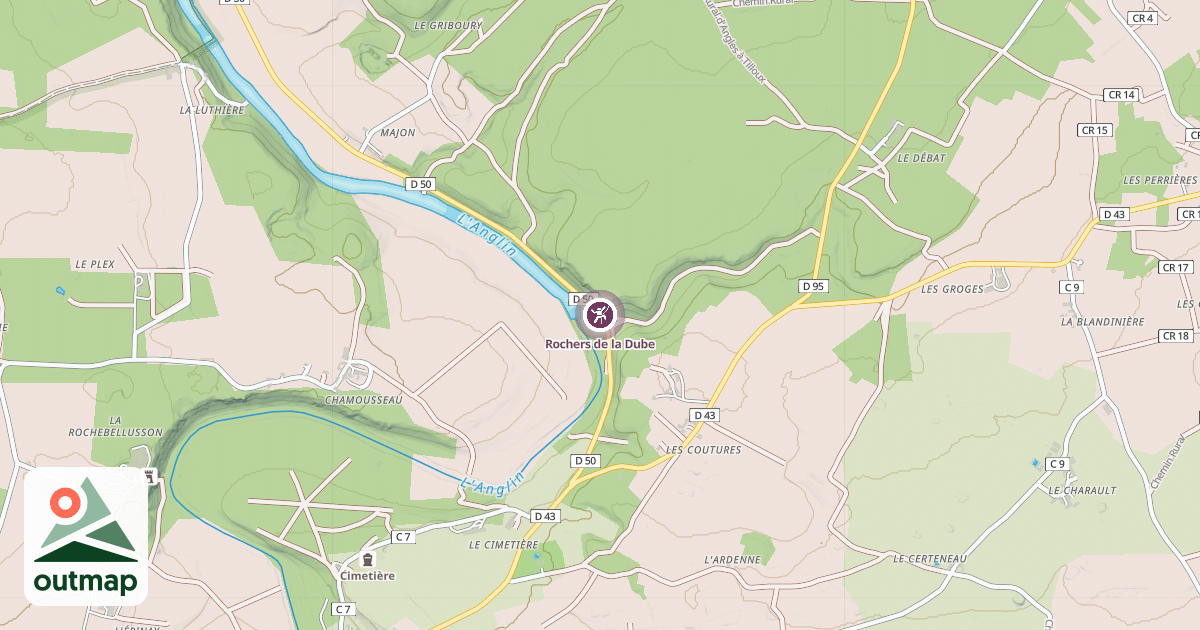 Map of Rochers de la Dube