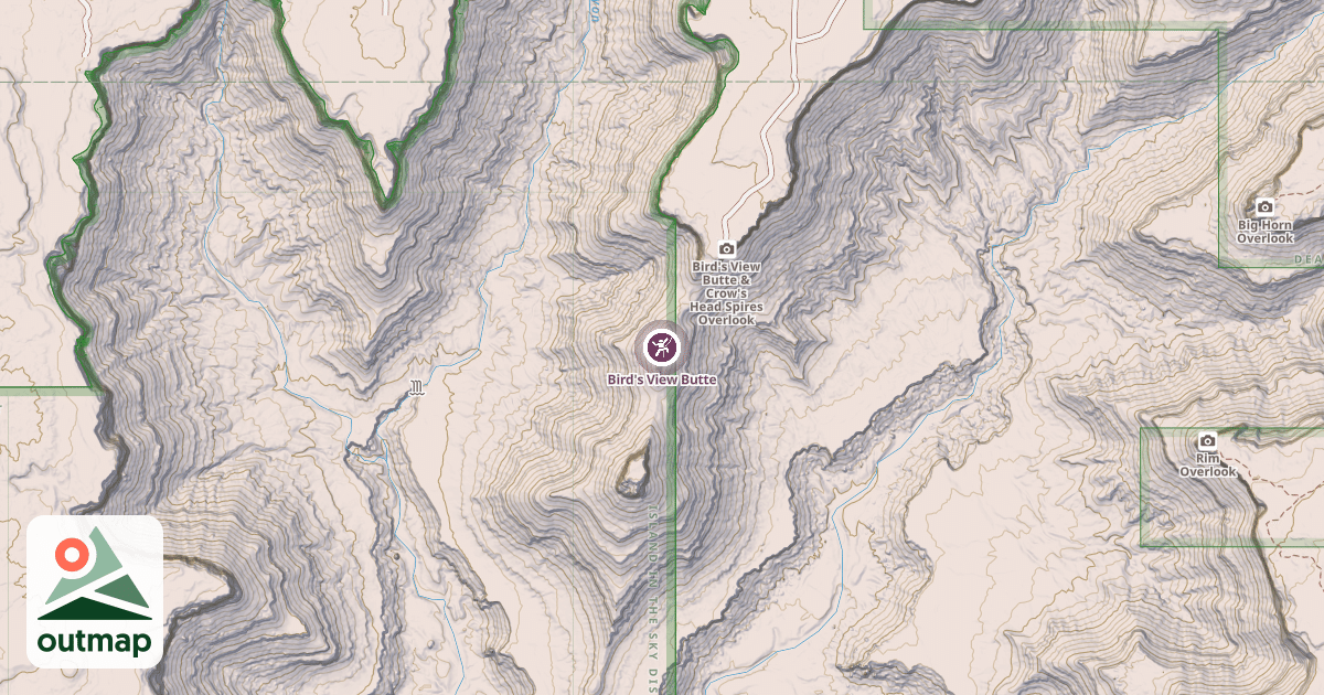 Map of Bird's View Butte