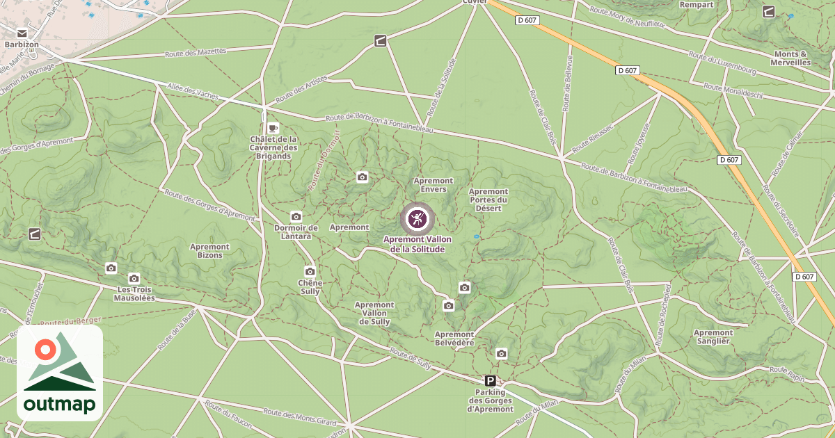 Map of Apremont Vallon de la Solitude