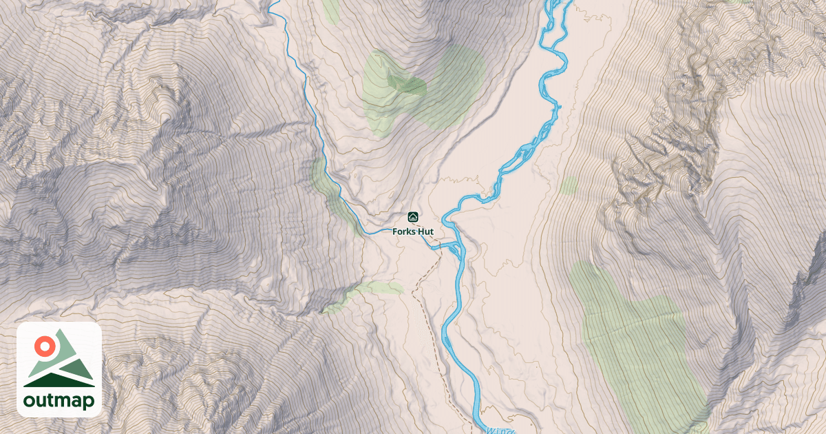Map of Forks Hut