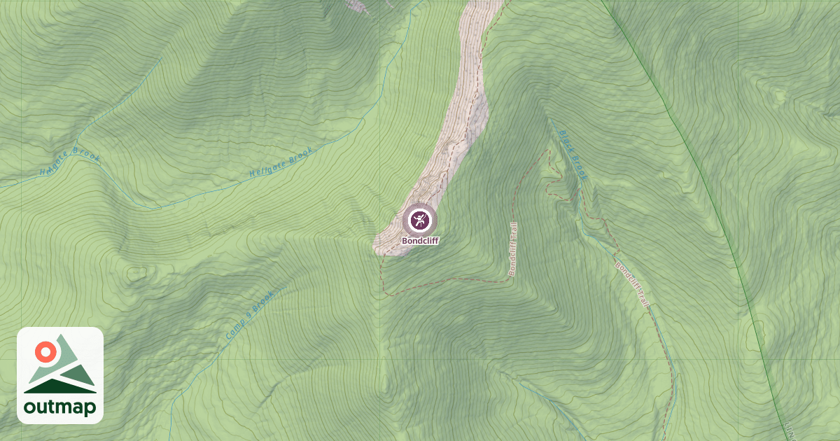 Map of Bondcliff