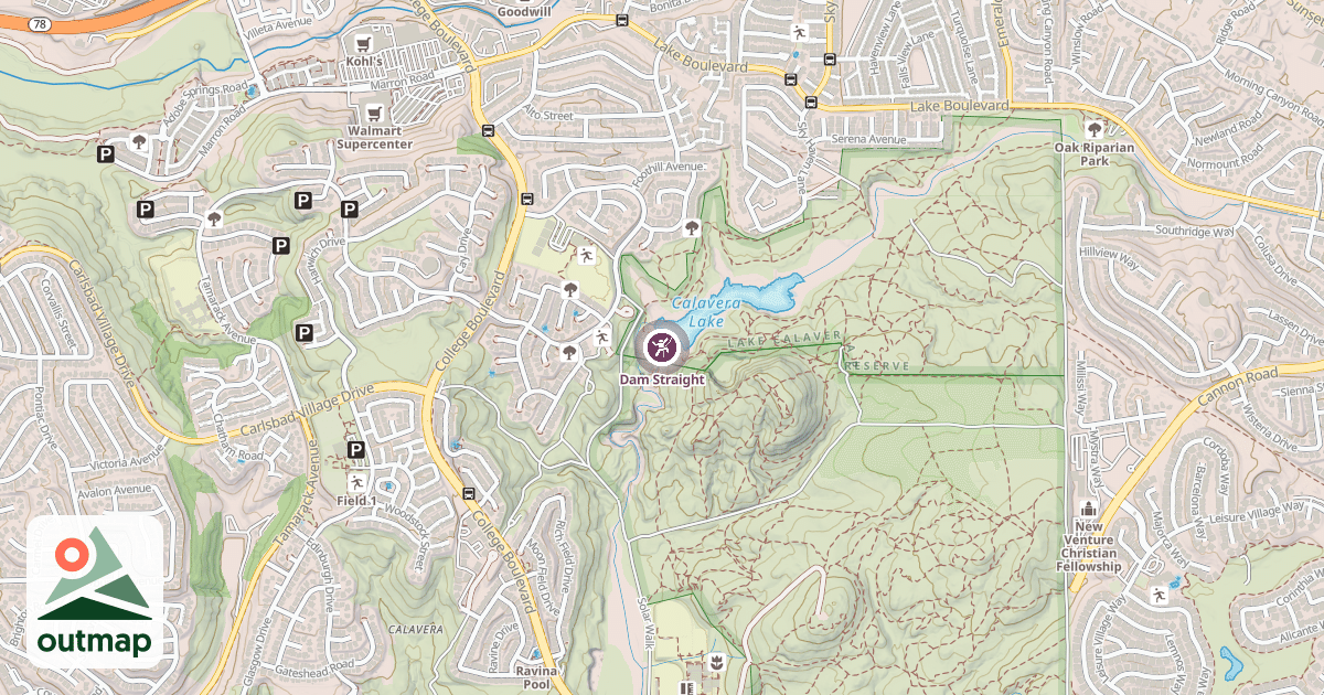 Map of Dam Straight
