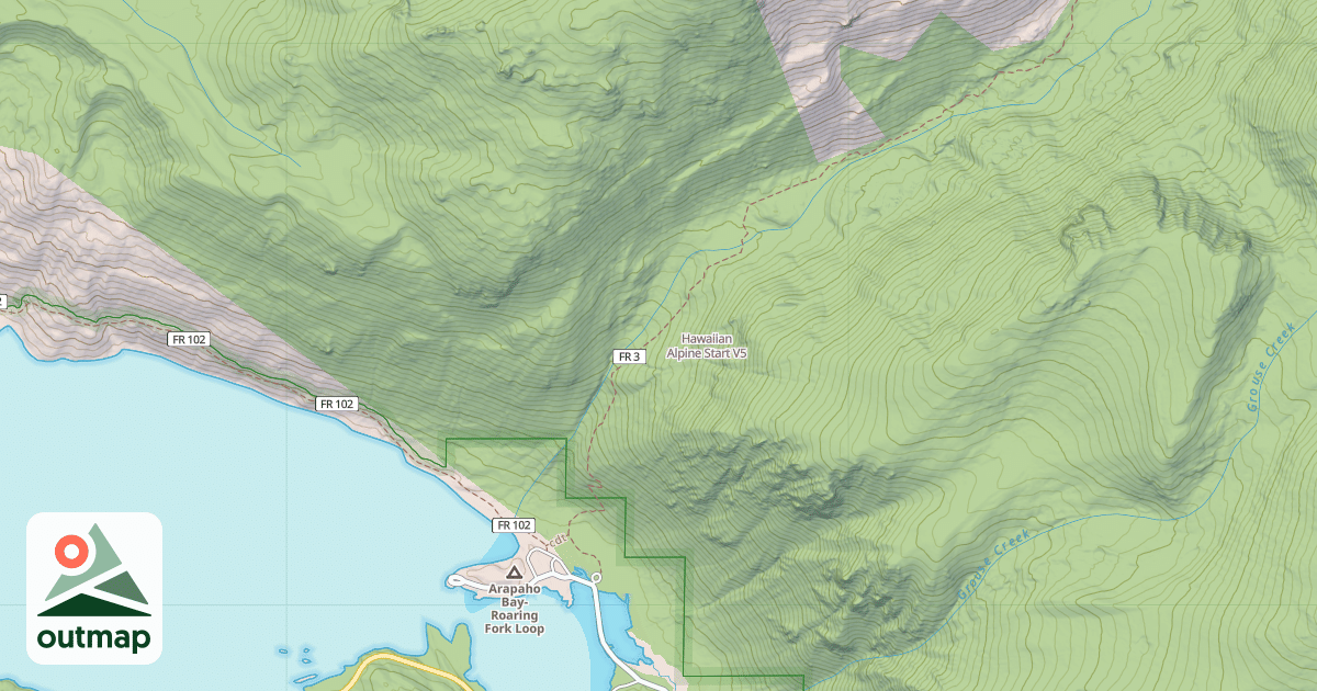 Map of Hawaiian Alpine Start
