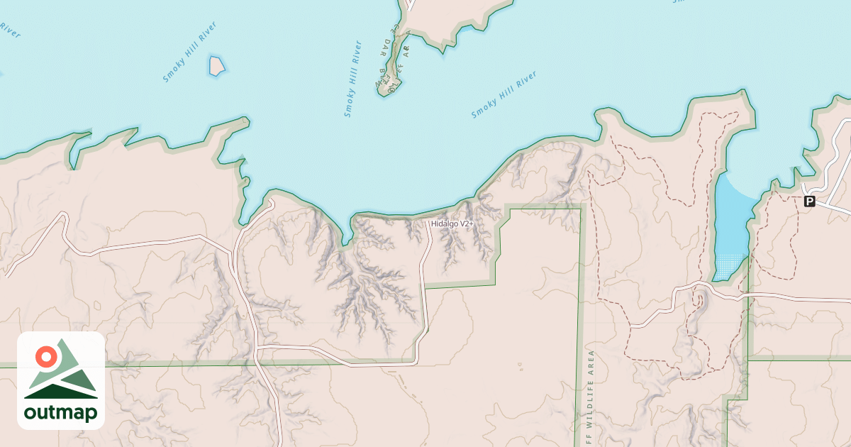 Map of Hidalgo in Trego