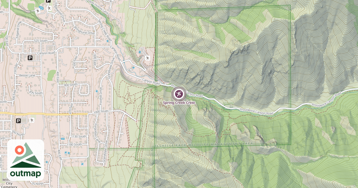 Map of Spring Creek Crest