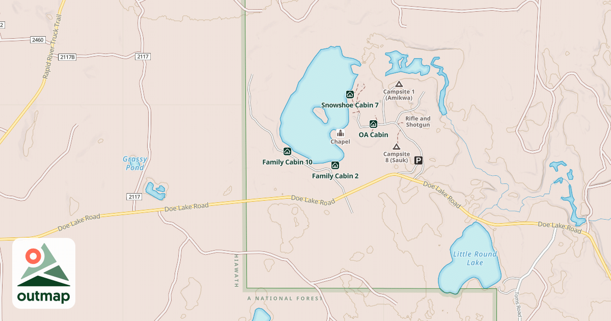 Map of Family  Cabin 6
