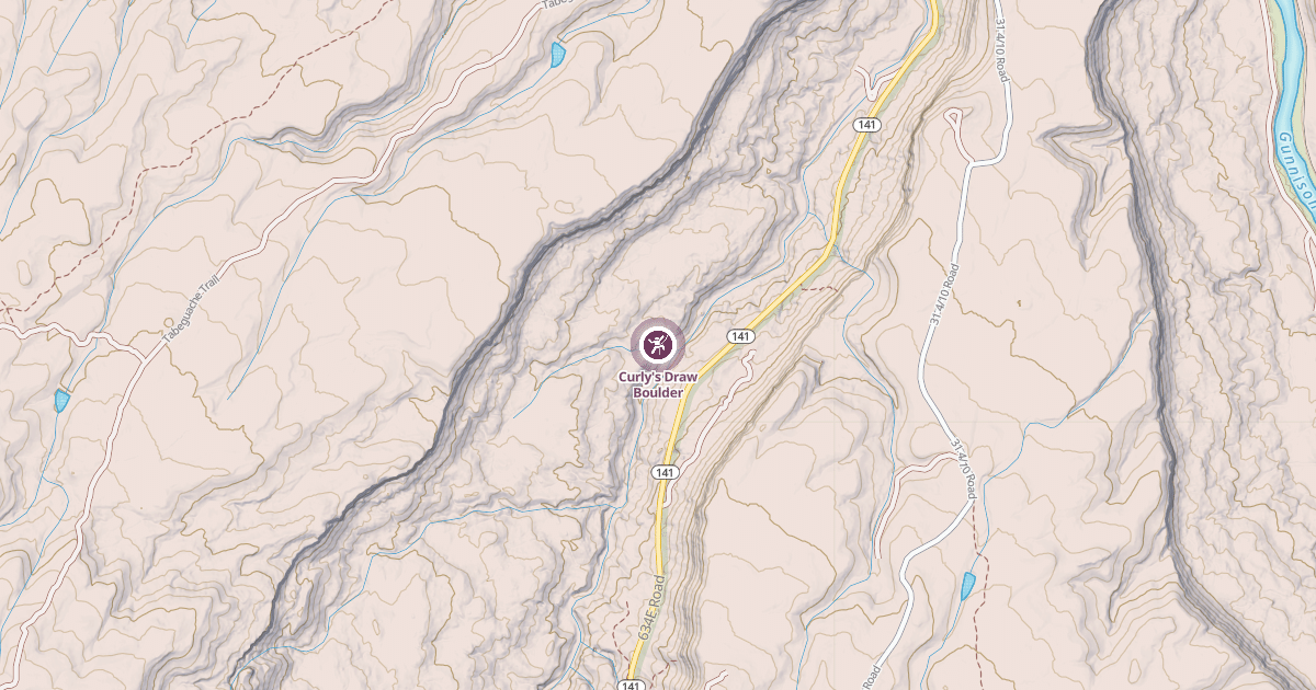 Map preview of Curly's Draw Boulder