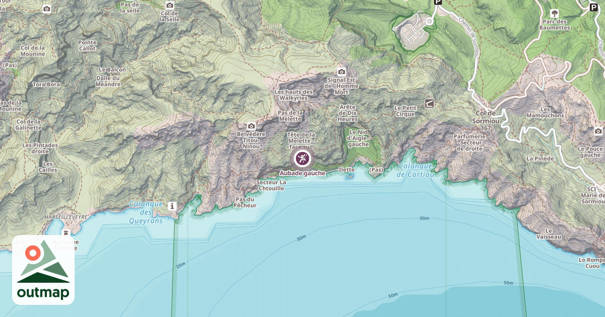 Map of Aubade gauche