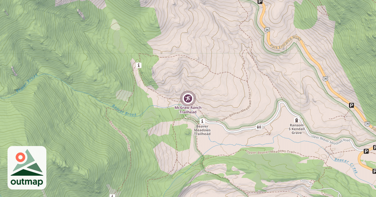 Map of McGraw Ranch Trailhead
