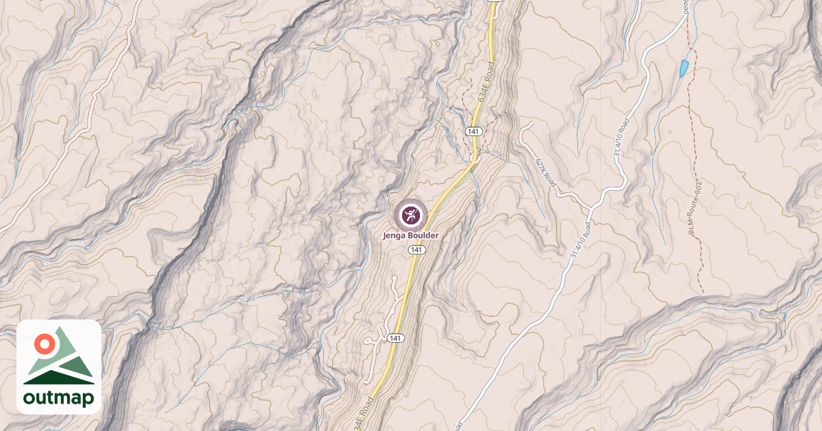 Map of Jenga Boulder