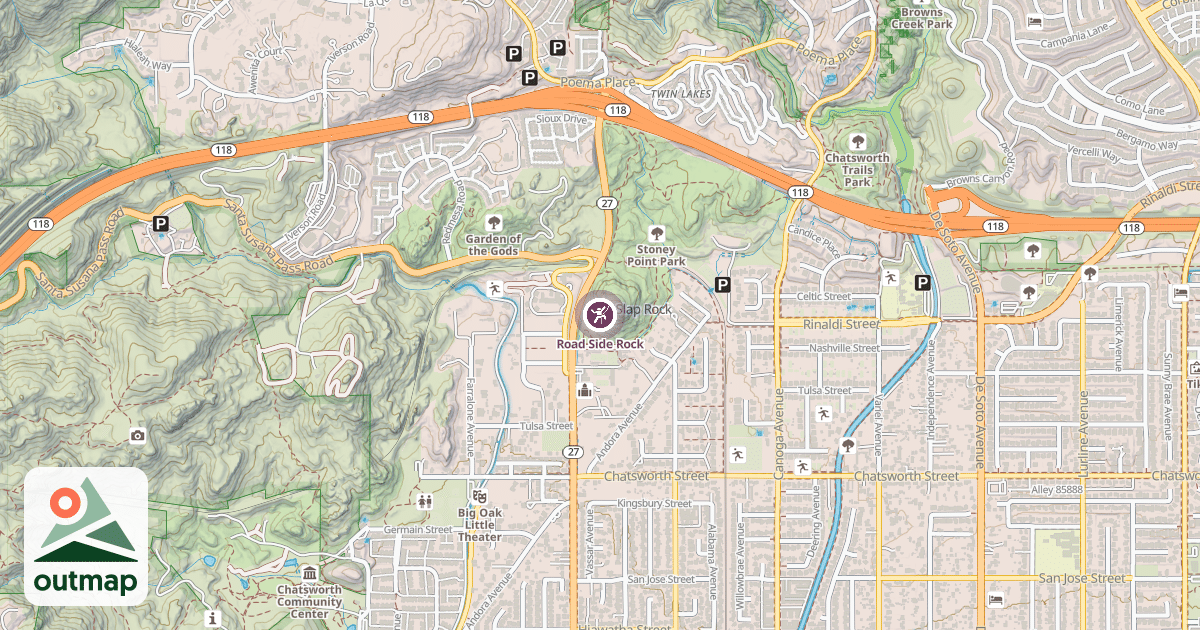 Map of Road Side Rock