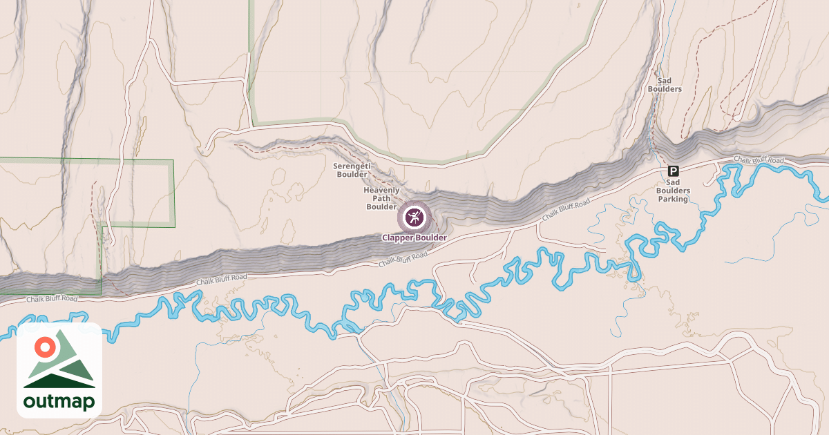 Map of Clapper Boulder