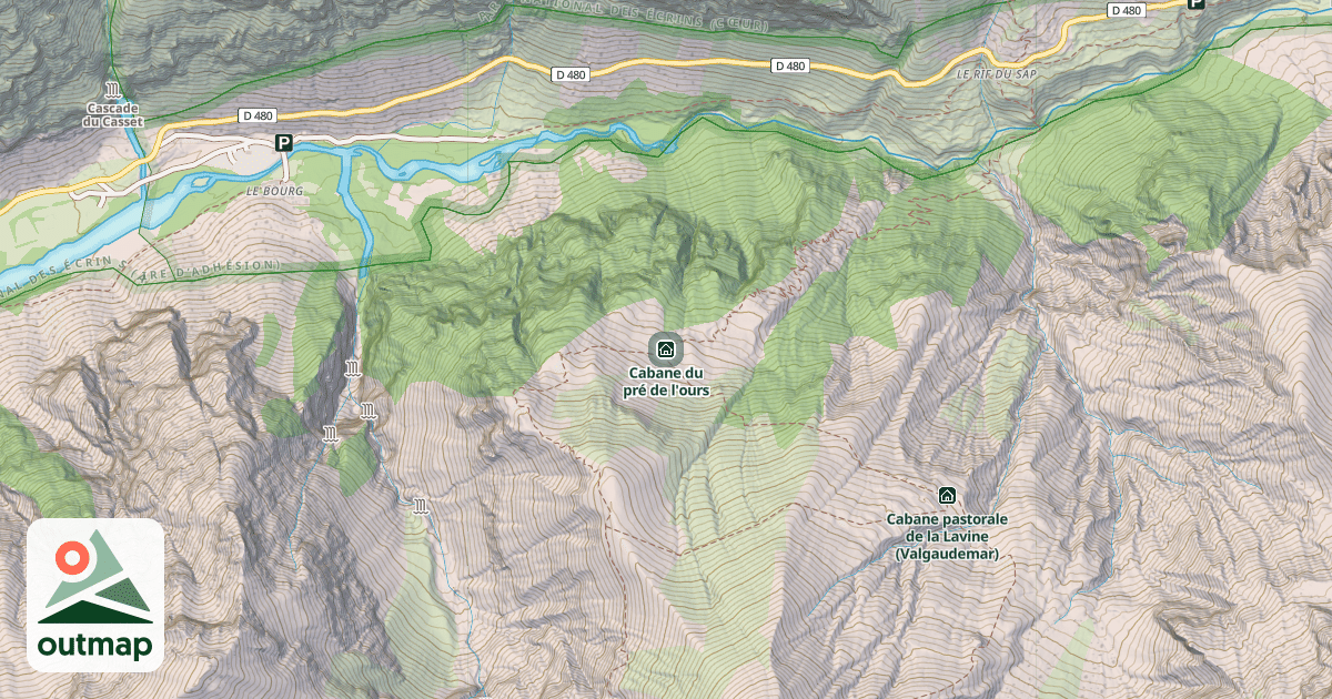 Map of Cabane du pré de l'ours