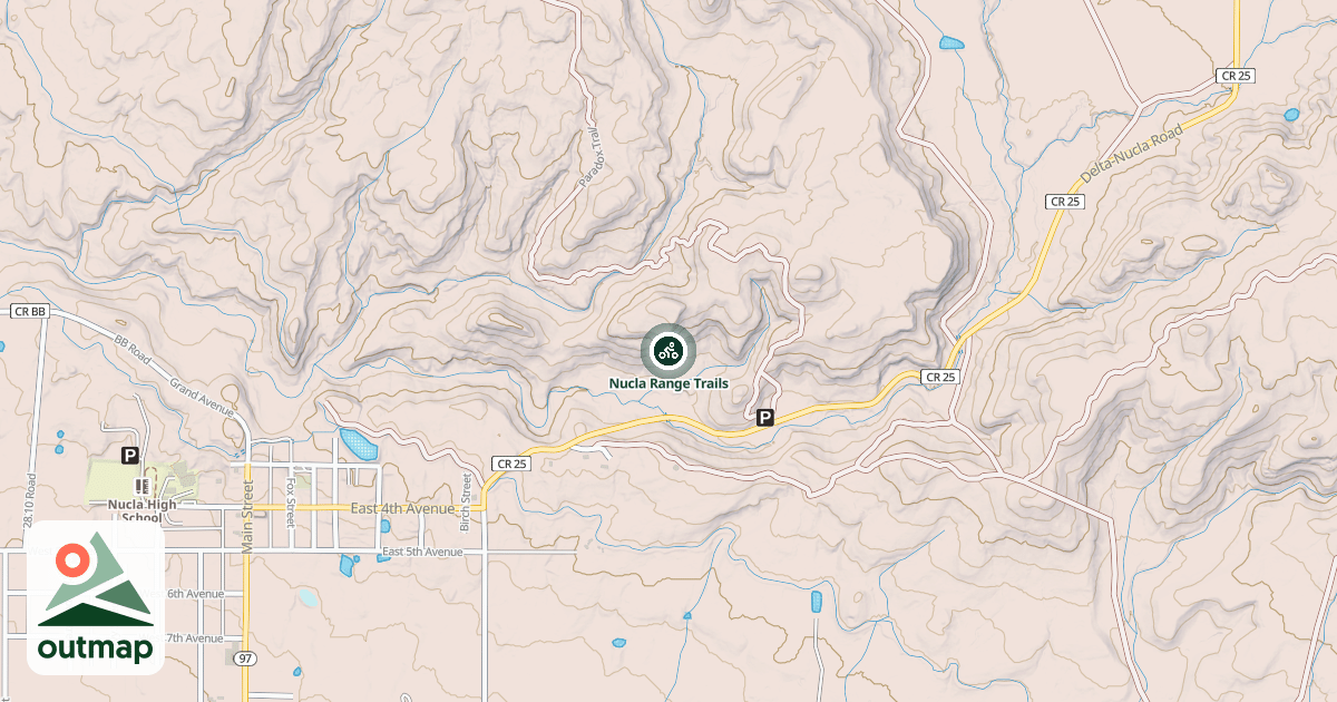 Map of Nucla Range Trails