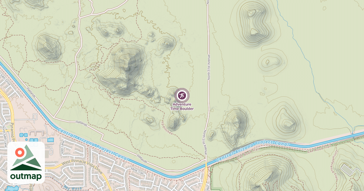 Map of Adventure Time Boulder