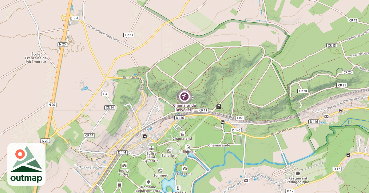 Map of Chamarande Belvédère