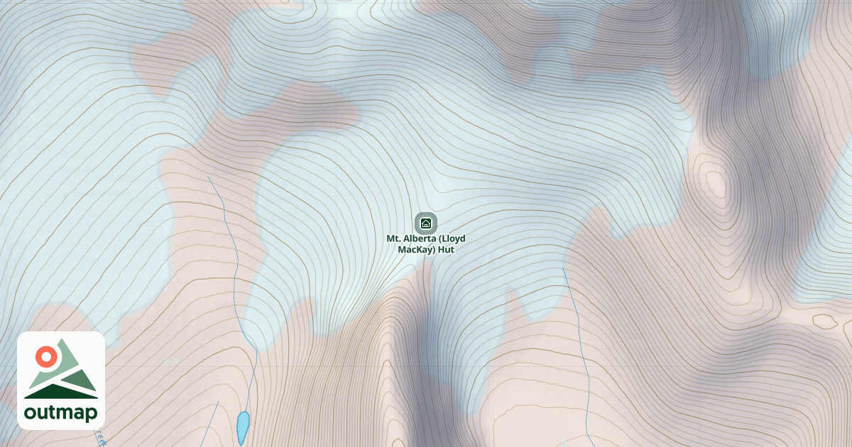Map of Mt. Alberta (Lloyd MacKay) Hut
