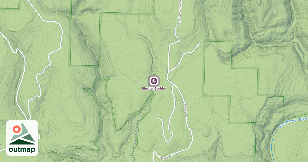 Map of Bleeder Boulder
