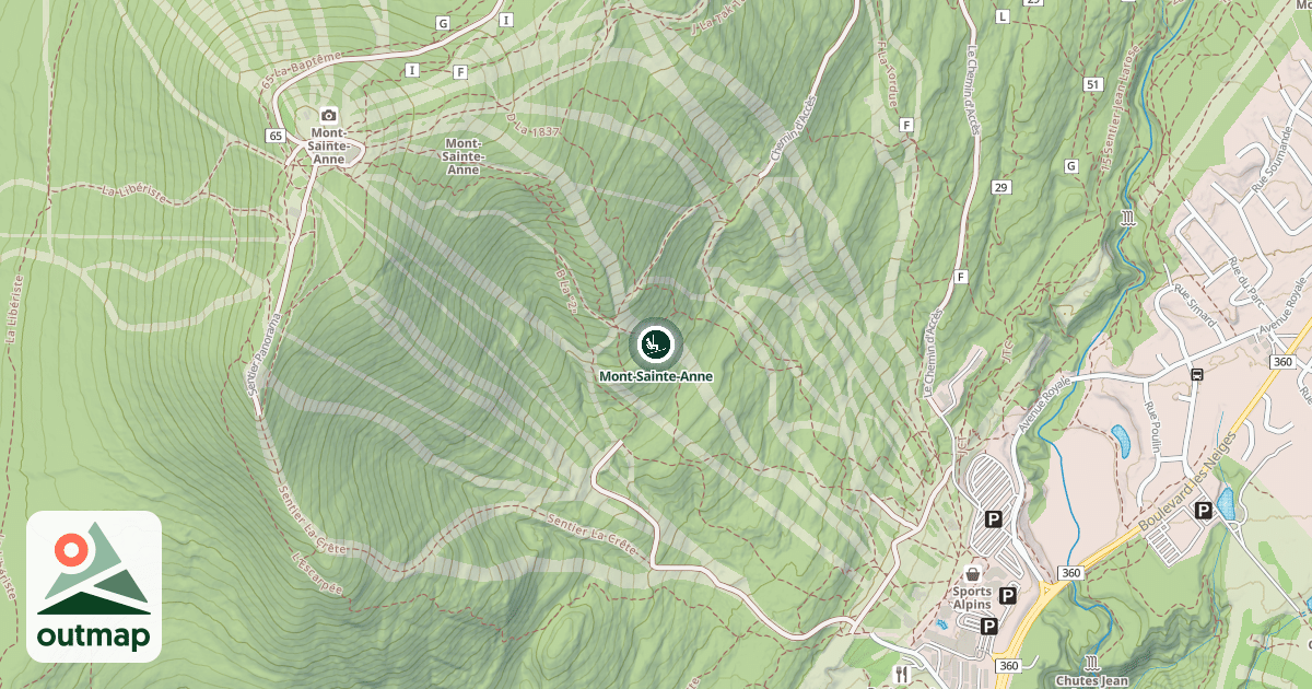 Map of Mont-Sainte-Anne